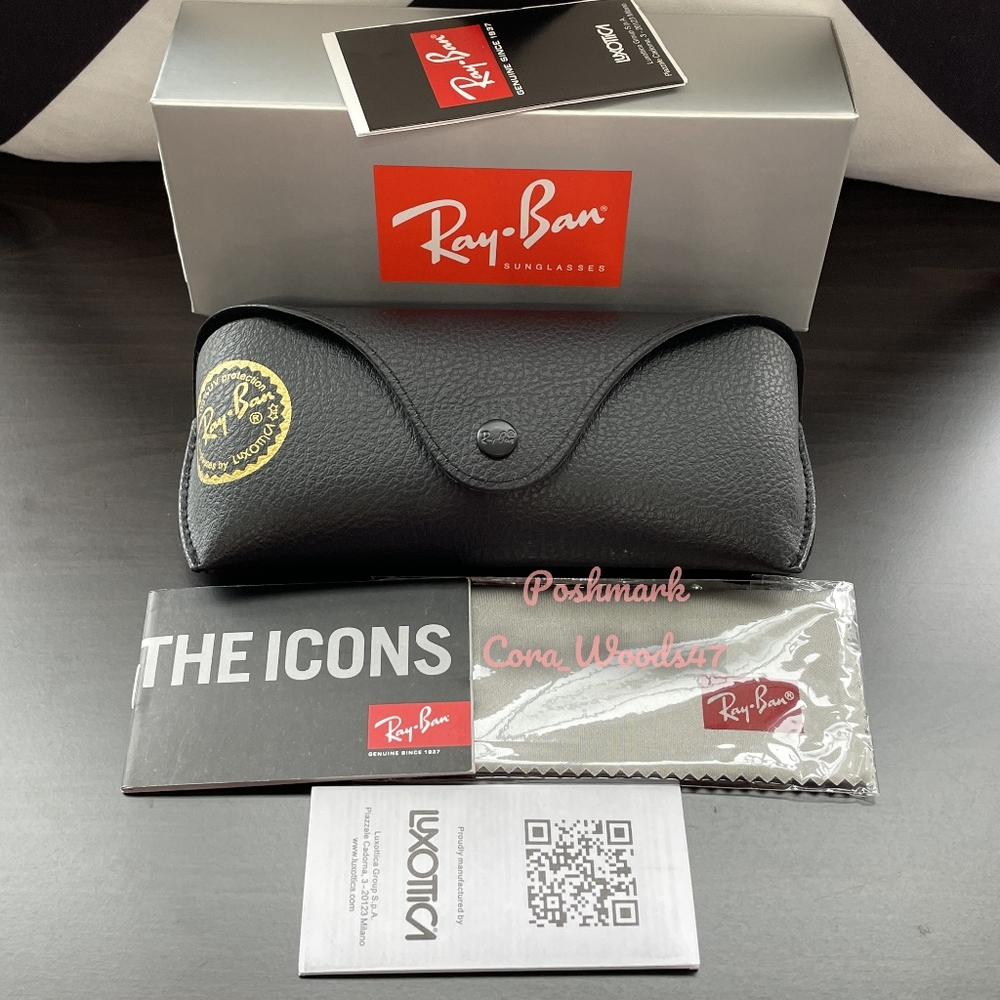 Ray-Ban Aviator Black Lenses RB3025 Black Frame 58 / 62 Unisex New - Picture 10 of 16